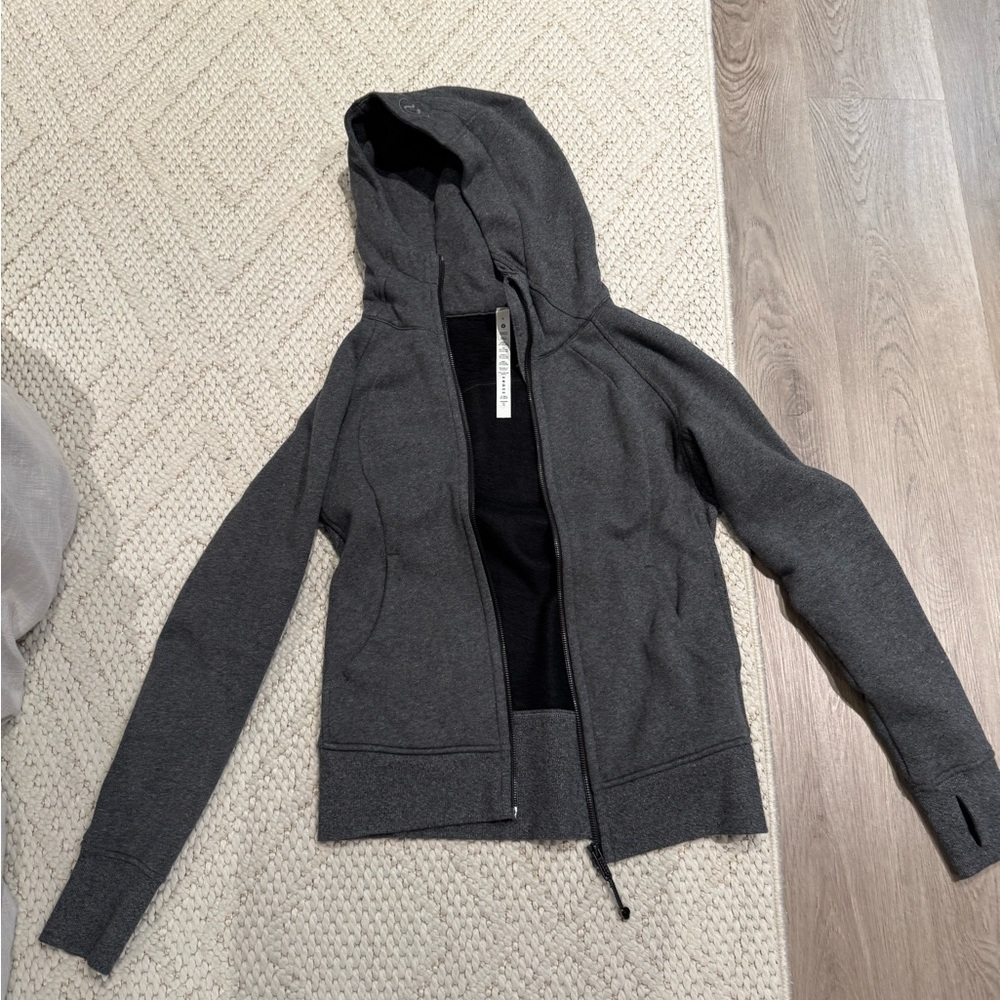 Lululemon Scuba Full Zip Hoodie - 6 - Heathered Speckled Black